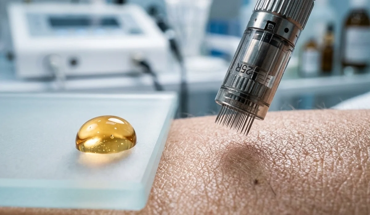 Professionelles Needling Gerät zur Kollagenbildung und um Poren zu verkleinern durch Microneedling.