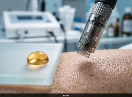 Professionelles Needling Gerät zur Kollagenbildung und um Poren zu verkleinern durch Microneedling.