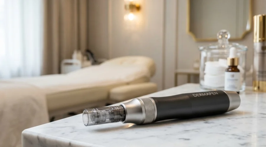 Dermapen für Microneedling in Wien zur effektiven Hautstraffung ohne OP im Kosmetikstudio.