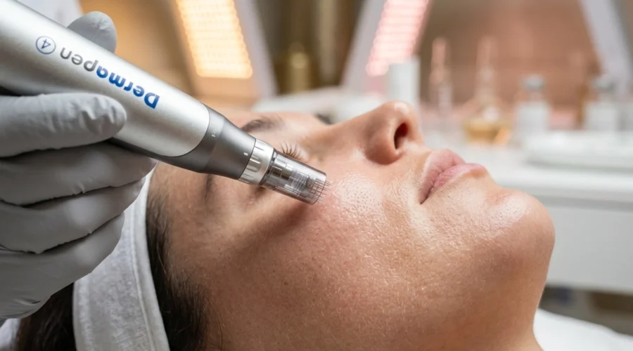 Dermapen Behandlung in Wien zur effektiven Hauterneuerung und um das Hautbild zu verbessern.