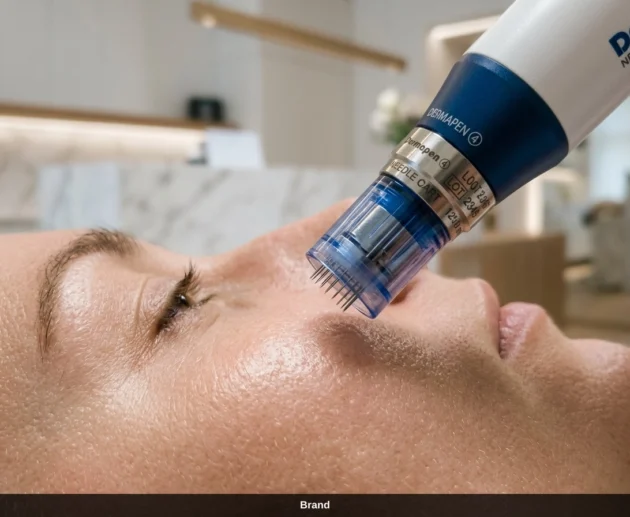 Dermapen Anwendung für professionelles Microneedling zur Hautstraffung in Wien.