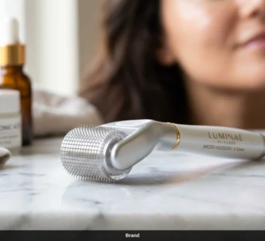 Microneedling-Roller für das Gesicht zur Anti-Aging-Behandlung und für den Kollagenaufbau der Haut.