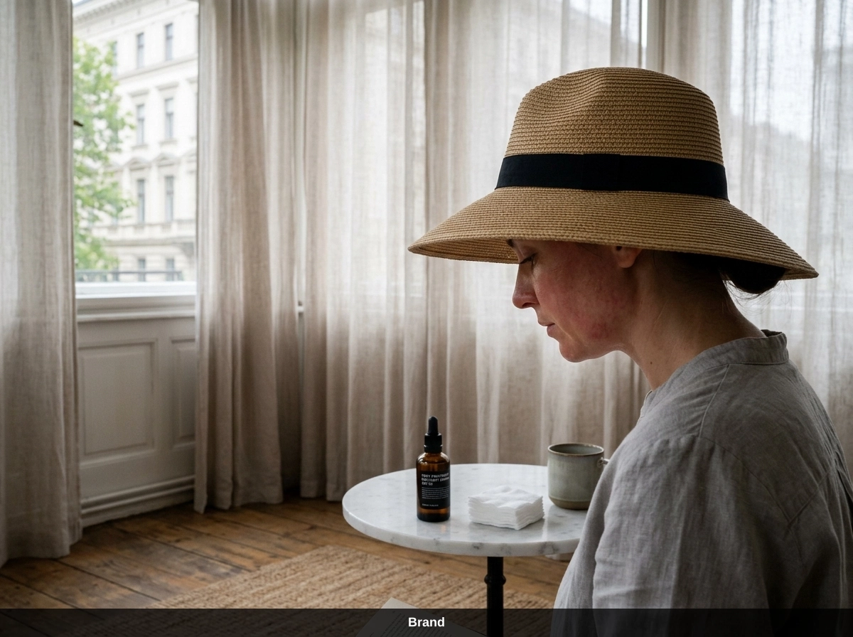 Frau nach Microneedling Behandlung in Wien zur Aknenarben-Behandlung und Hautbild verbessern.