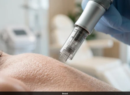 Professionelles Microneedling zur Behandlung von Aknenarben und zur Verbesserung der Hautstruktur.