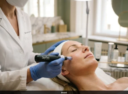 Professionelle medizinische Microneedling Behandlung in Wien zur Hautregeneration.