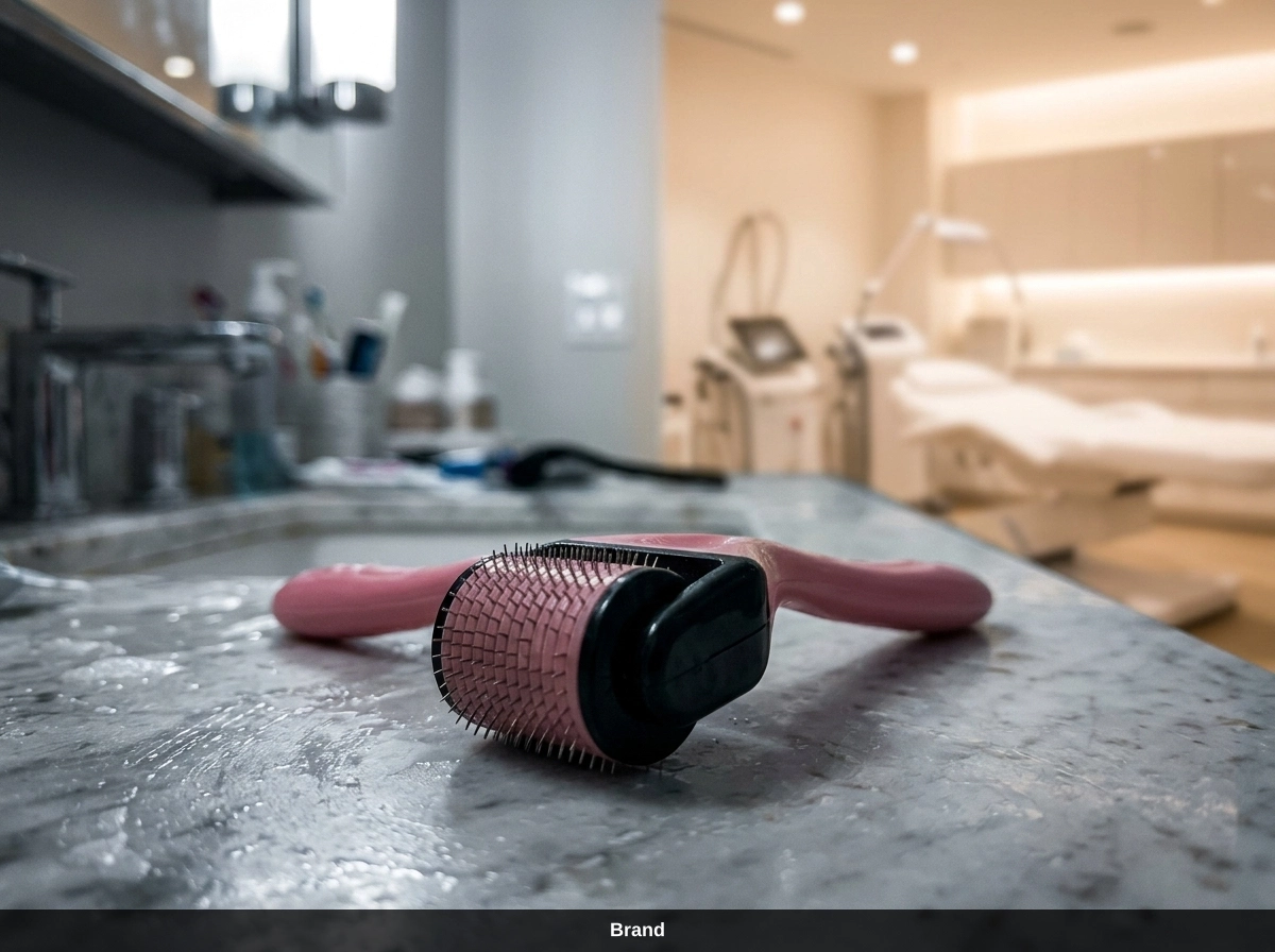 Dermaroller für Microneedling in einem Kosmetikstudio in Wien zur effektiven Porenverfeinerung.