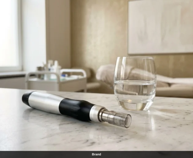 Microneedling-Pen für professionelle Hautstraffung in Wien. Erfahren Sie mehr über den Behandlungsablauf.