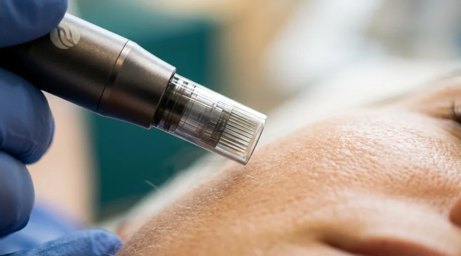 Dermapen Behandlung zur Hautregeneration und um Aknenarben in Wien effektiv zu entfernen.