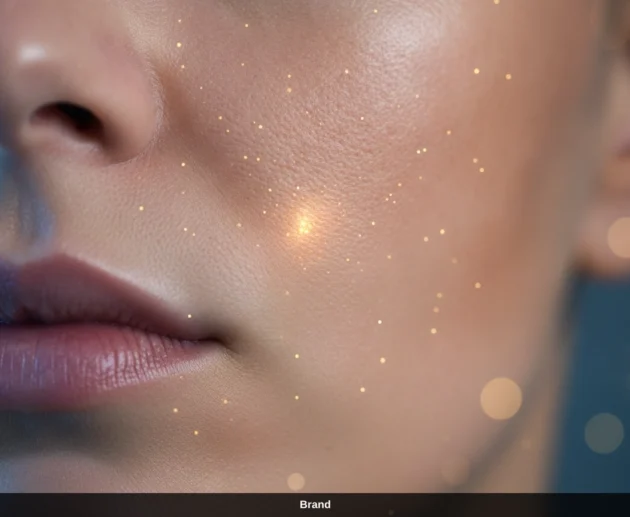 Nahaufnahme einer glatten Haut, die durch Microneedling das Hautbild verfeinern und Poren verkleinern soll.