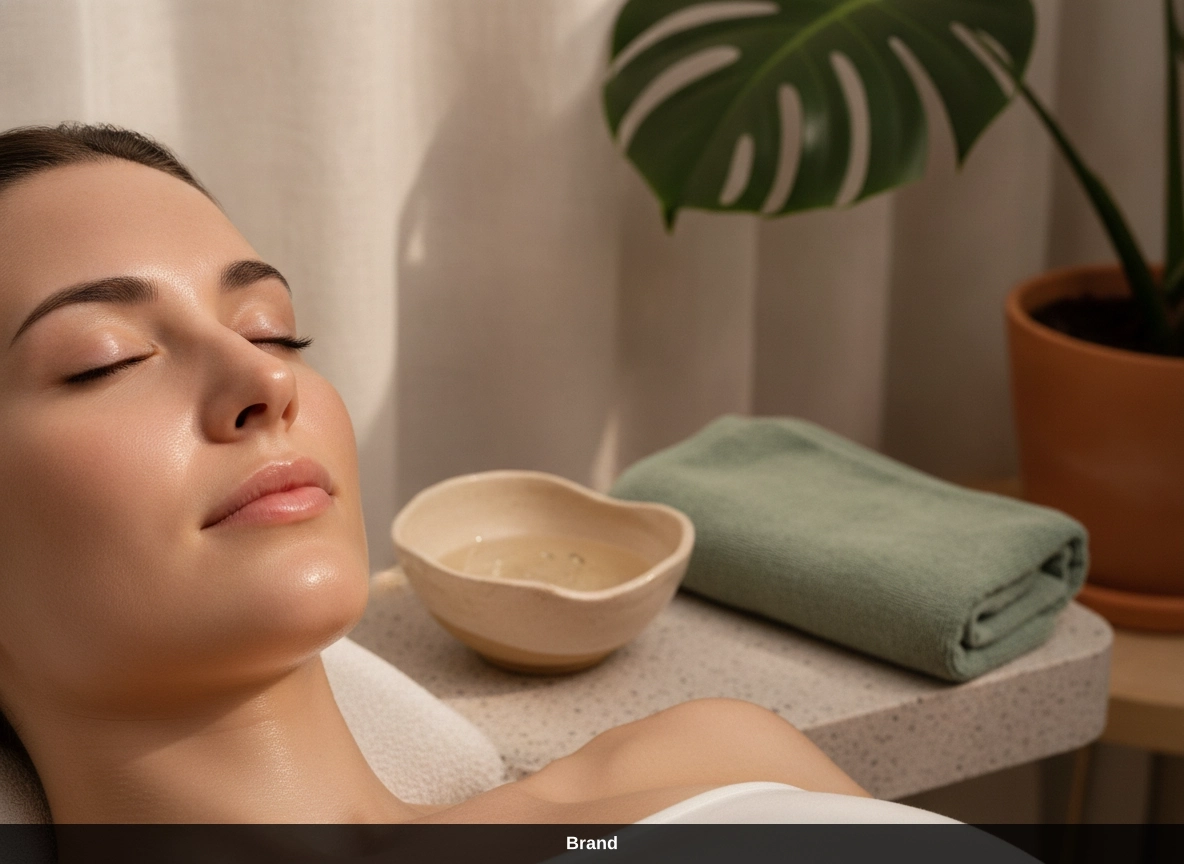 Entspannte Frau bei der professionellen Microneedling Behandlung in Wien zur Hauterneuerung.
