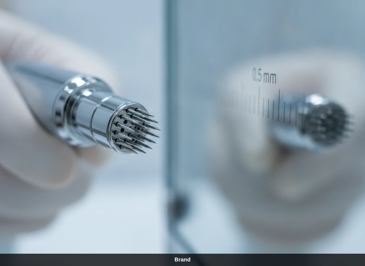 Nahaufnahme eines Dermapens für die professionelle Hautverjüngung durch Microneedling in Wien.