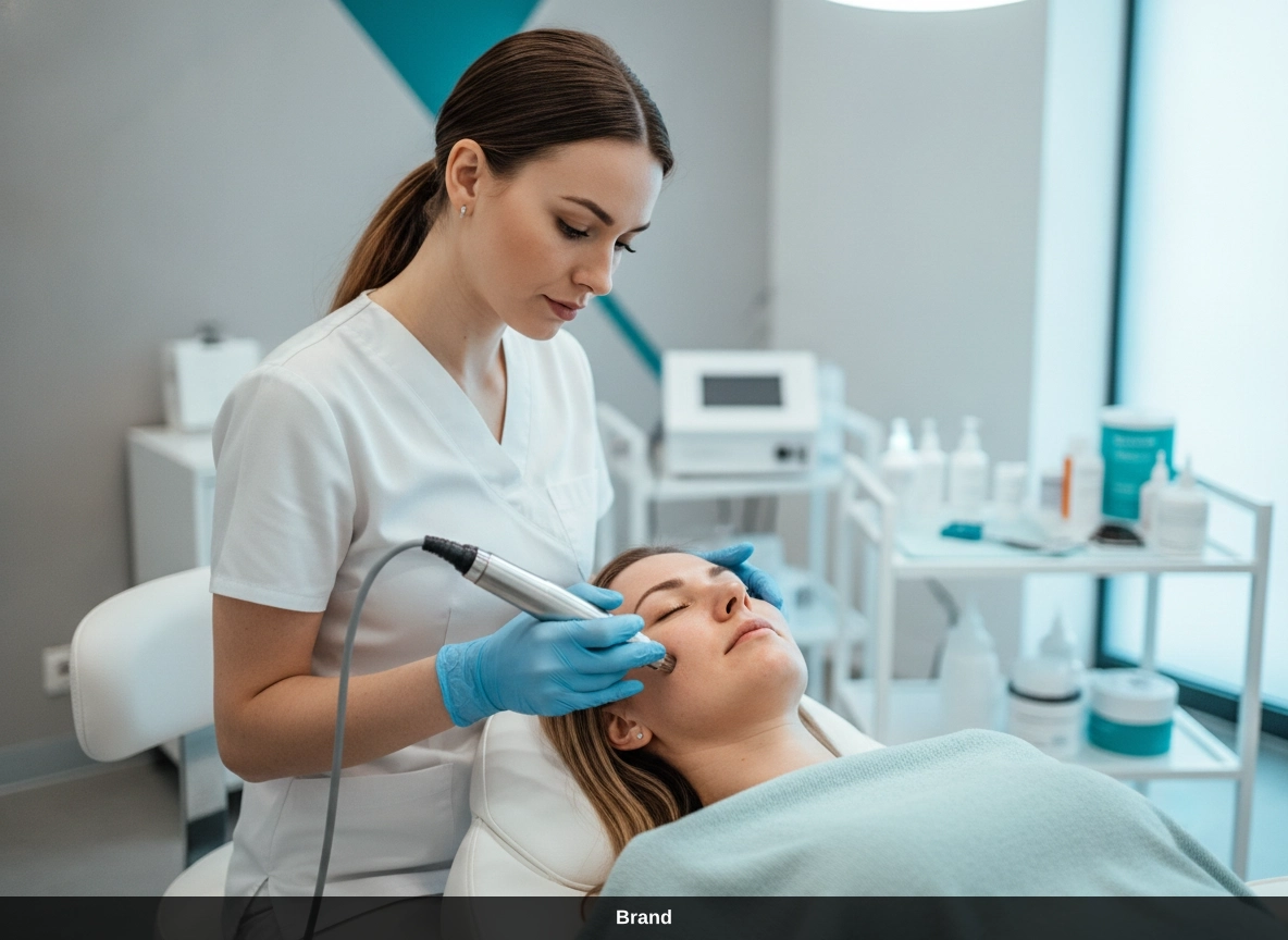Professionelle Gesichtsbehandlung in Wien: Microneedling Ablauf zur effektiven Hautregeneration.