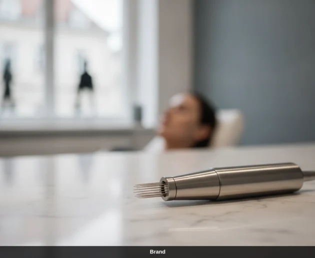 Professionelles Microneedling-Gerät für effektiven Kollagenaufbau in einem Wiener Kosmetikstudio.