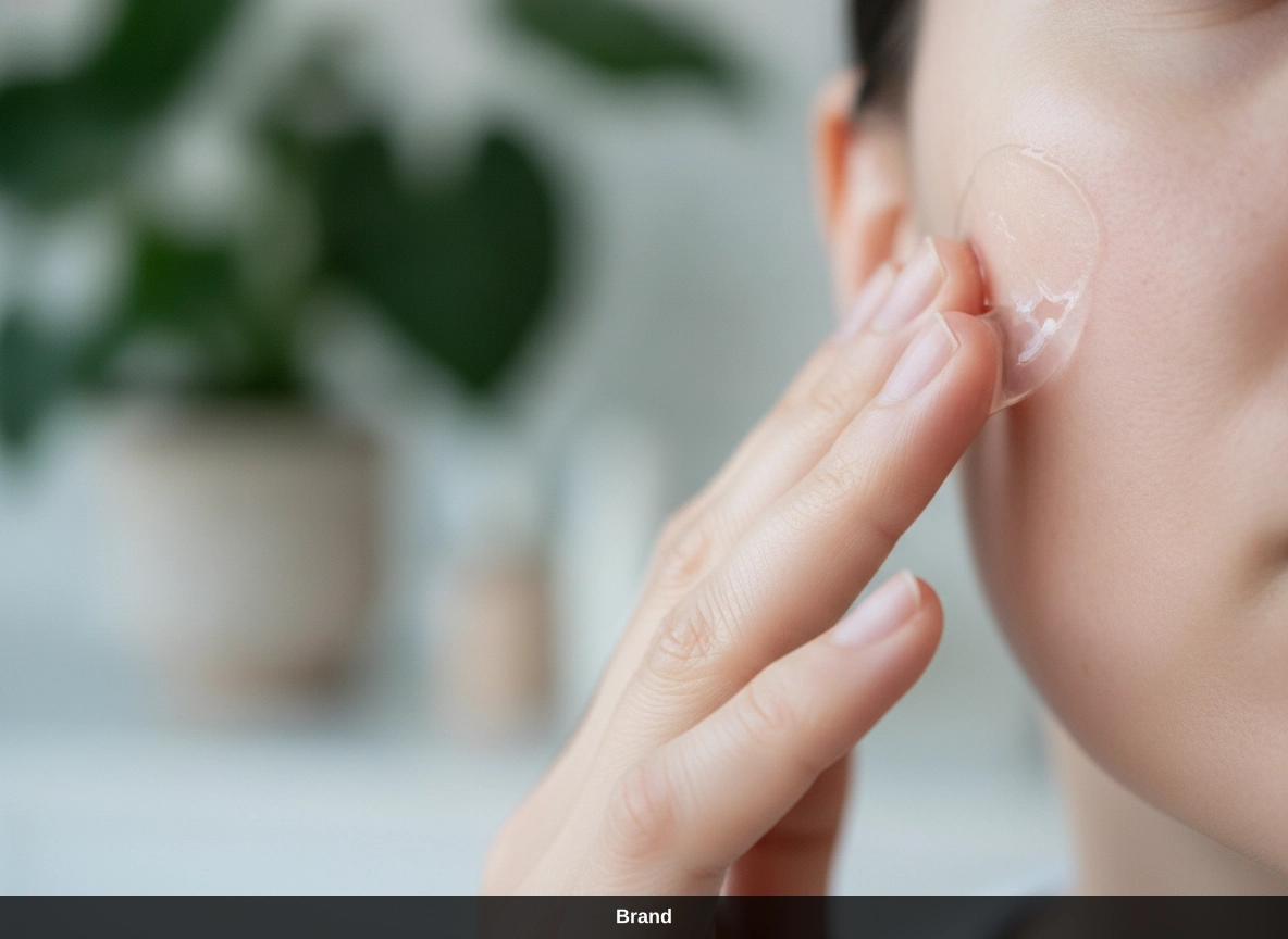 Frau trägt Serum zur Hautpflege nach dem Microneedling auf, um die Regeneration zu fördern.