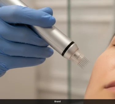 Microneedling in Wien: Ein Pen behandelt die Haut zur Verjüngung und Narbenbehandlung.