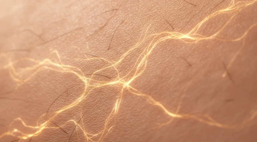 Kollagenproduktion steigern: Nahaufnahme der Haut zur Illustration der Hautregeneration nach Microneedling.